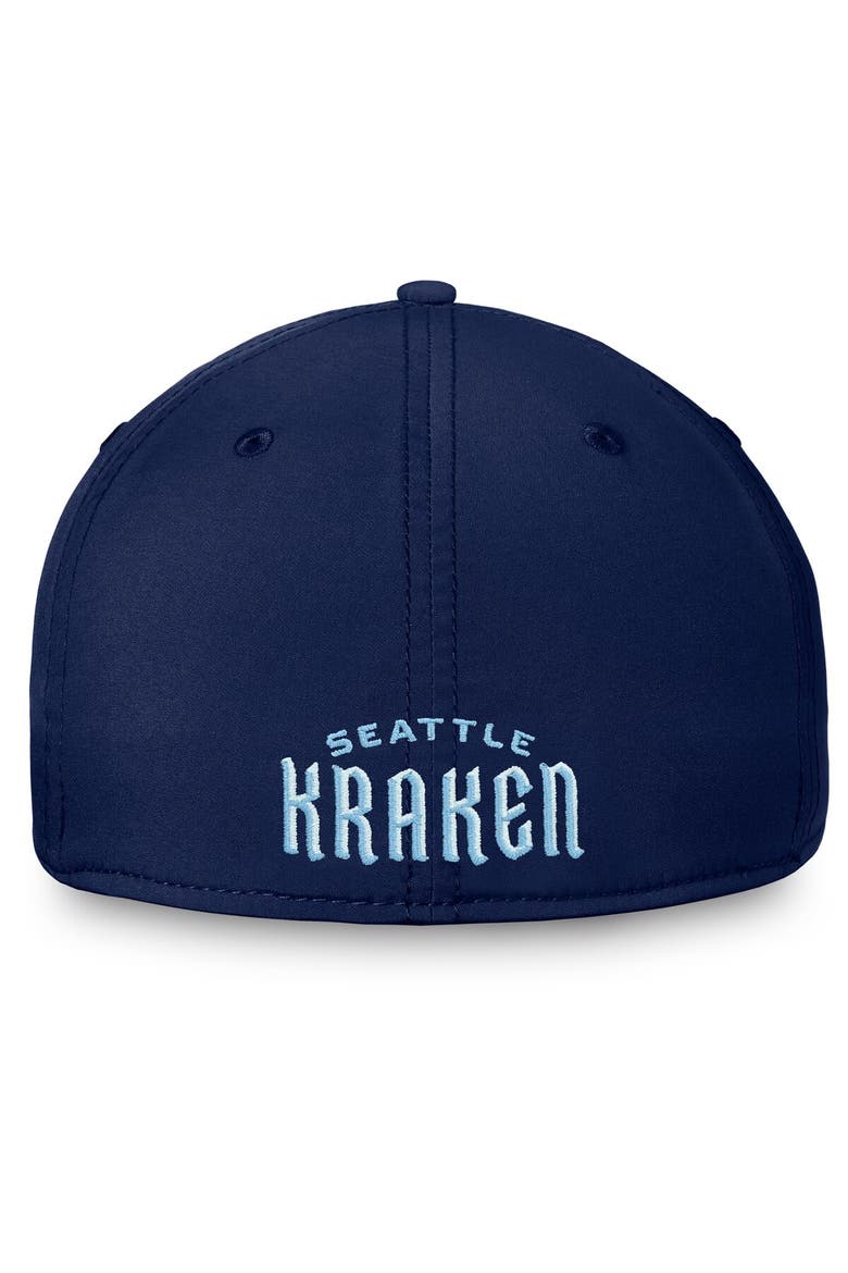 Men's Fanatics Deep Sea Blue Seattle Kraken Secondary Logo Flex Hat, Alternate, color, Navy