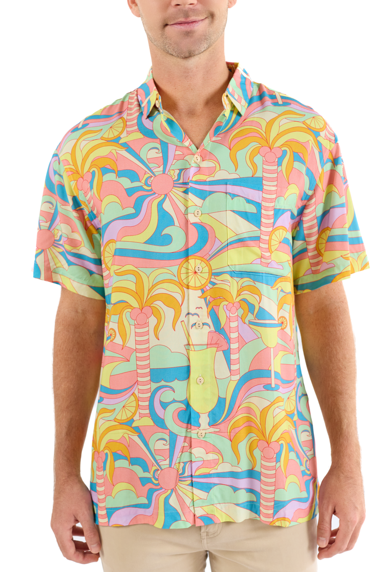 The Paradiso - Short Sleeve Shirt, Main, color, Yellow
