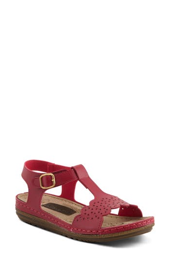 Flexus By Spring Step Steve Sandal In Red