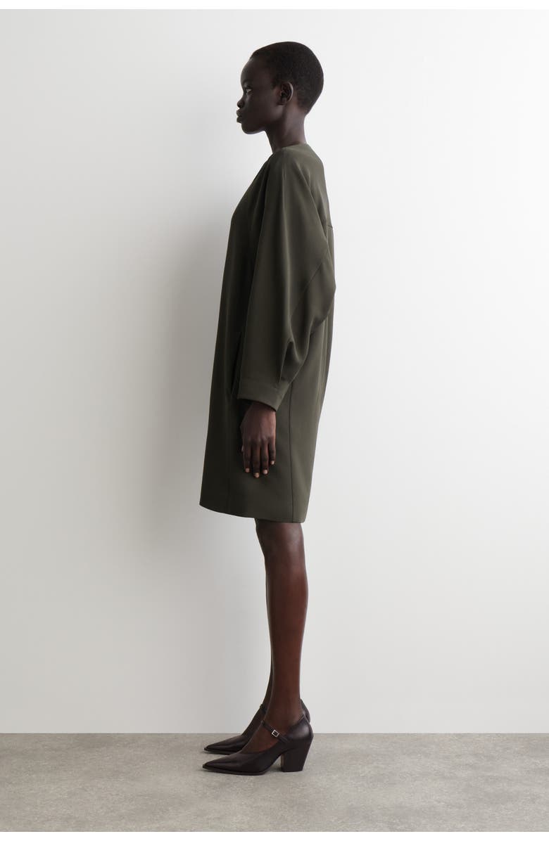 COS Sculptural Mini Dress, Alternate, color, Brown