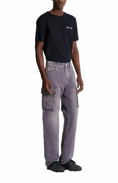 Denim Loose-Fit Cargo Jeans