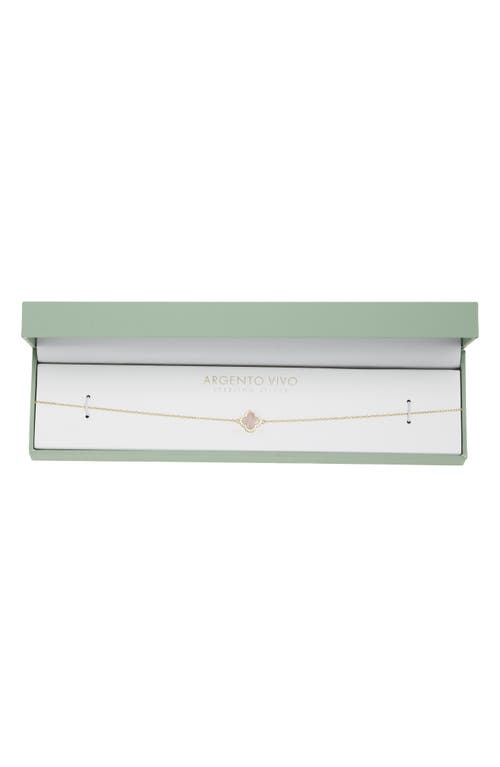 Argento Vivo Pavé Clover Line Bracelet In Gold