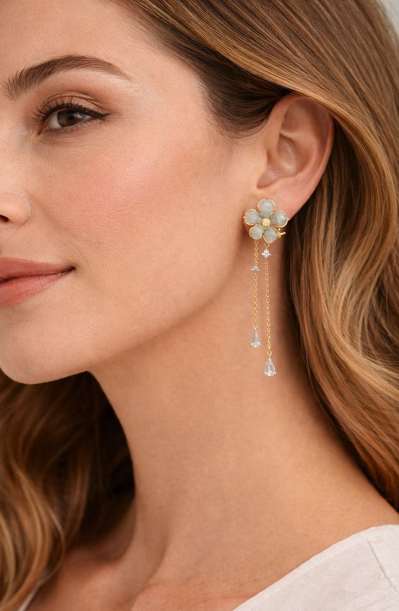 LA MENO Peach Blossom Drop Earrings, Alternate, color, 