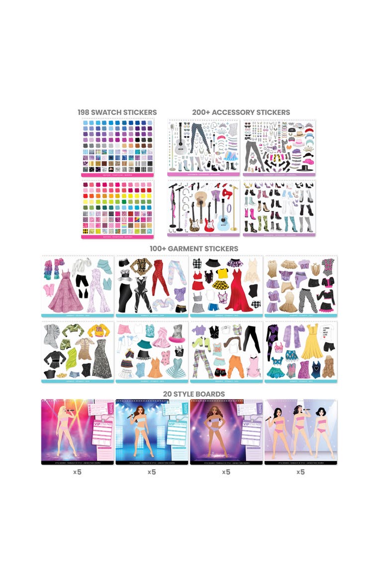 Sticker Stylist Fashion Set, Live in Concert, DIY Craft Kit, Alternate, color, Multicolored