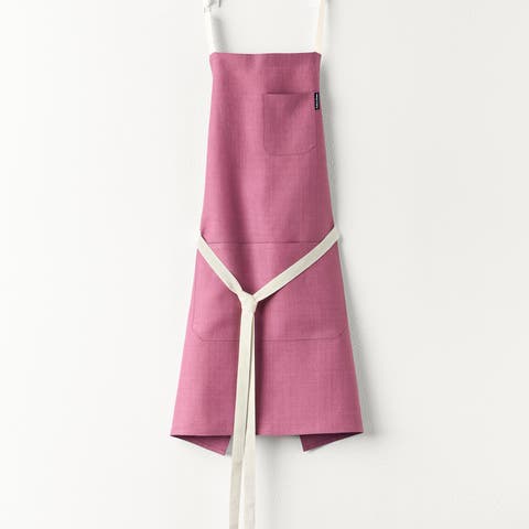 Classic Linen Bib Apron for Men & Women with Front Pockets