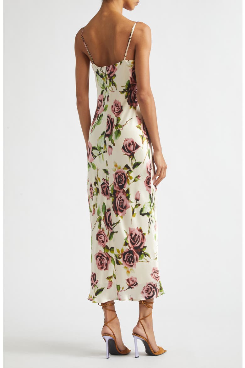 Seridie Silk Midi Slipdress, Alternate, color, ECRU/ MV ROMANTIC ROSE