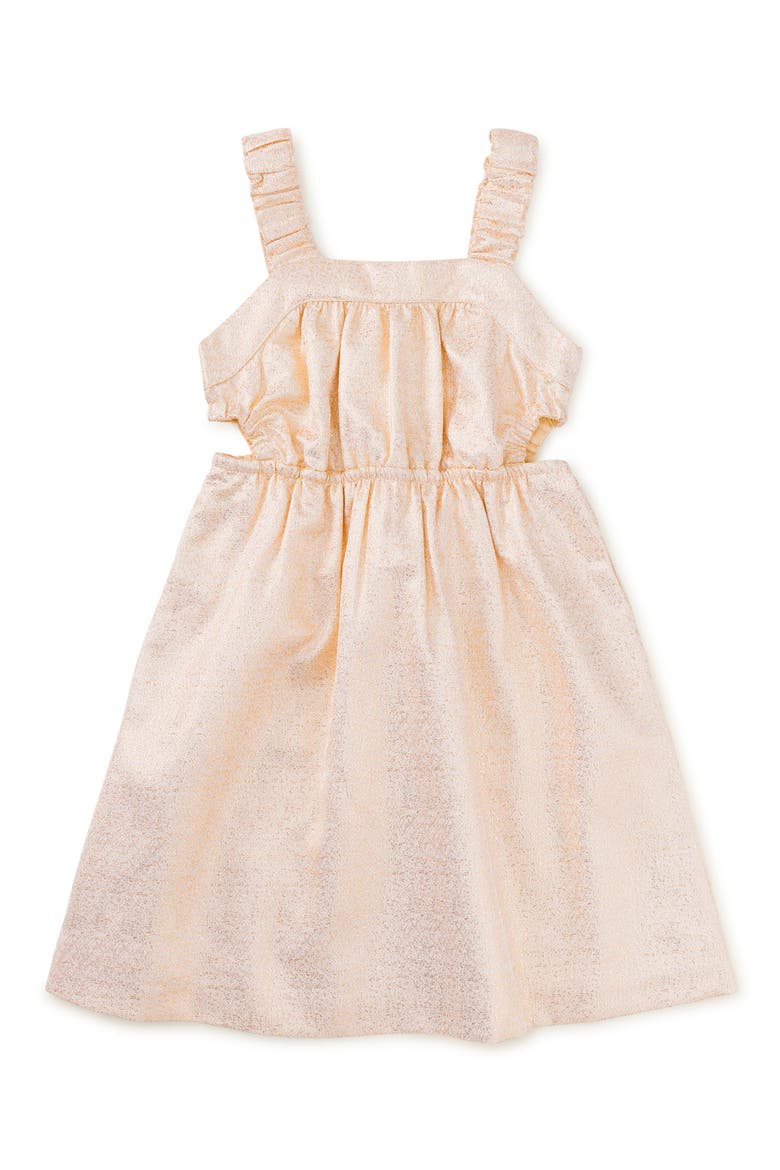Sparkle Cut-Out Dress, Main, color, Metallic Gold