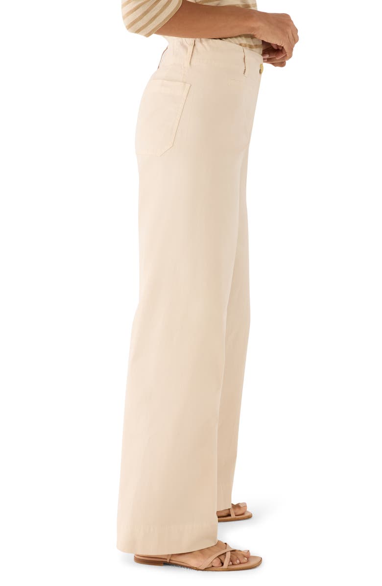 NIC+ZOE Stretch Cotton Twill Straight Leg Pants, Alternate, color, Latte