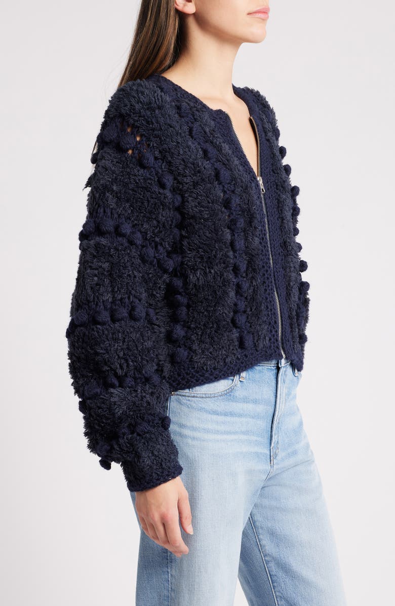 FRAME Pom Pom Cardigan, Alternate, color, 