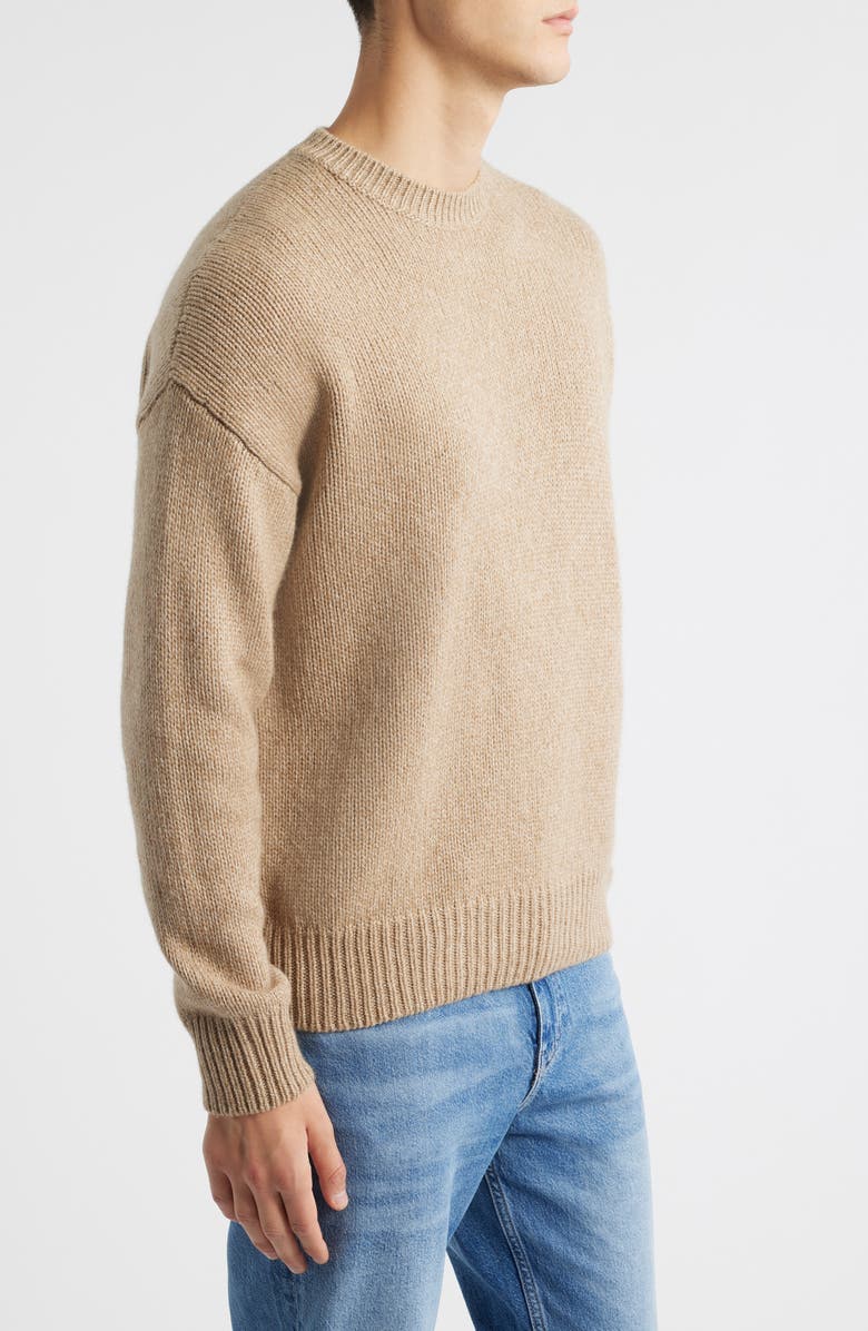 BOSS Hunter Cashmere & Cotton Sweater, Alternate, color, Open Beige