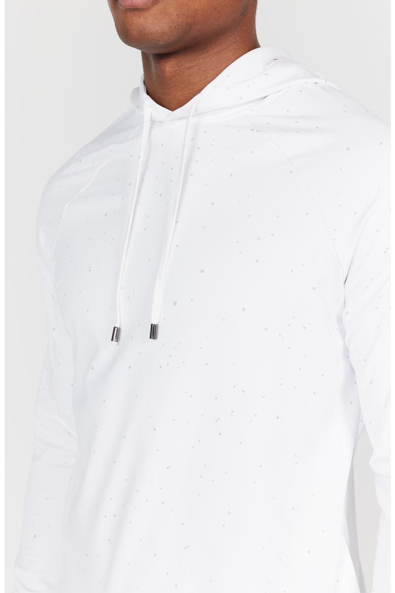 Chivas Flecked Stretch Hoodie, Alternate, color, BRIGHT WHITE