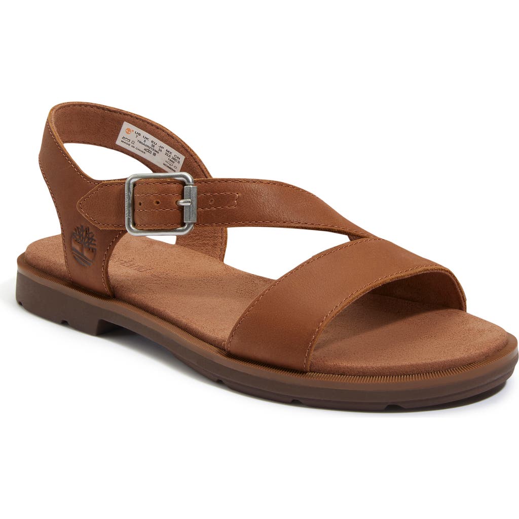 Timberland Calista Bay Womens Backstrap Sandal In Rust Full Grain