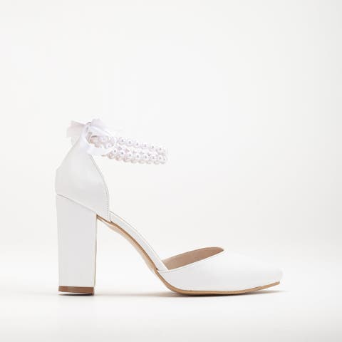 Denise Wedding Heels with Pearls