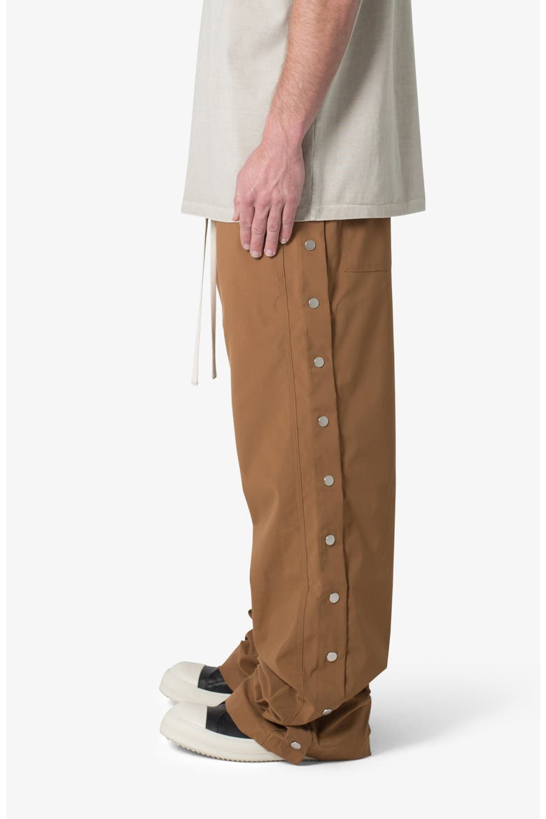Side Snap Nylon Pants, Alternate, color, BROWN
