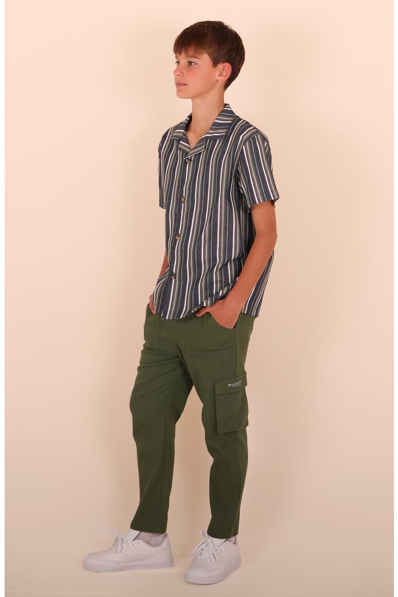 Kids' Striped Camp Shirt, Alternate, color, MULTI