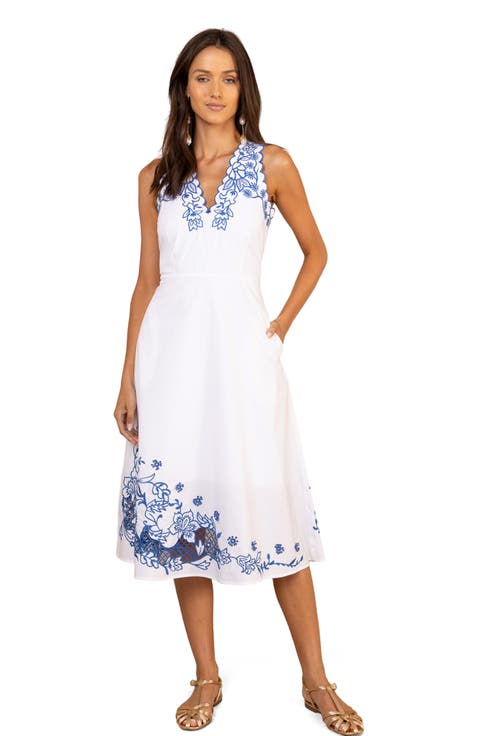 Bethia Embroidered Midi Dress