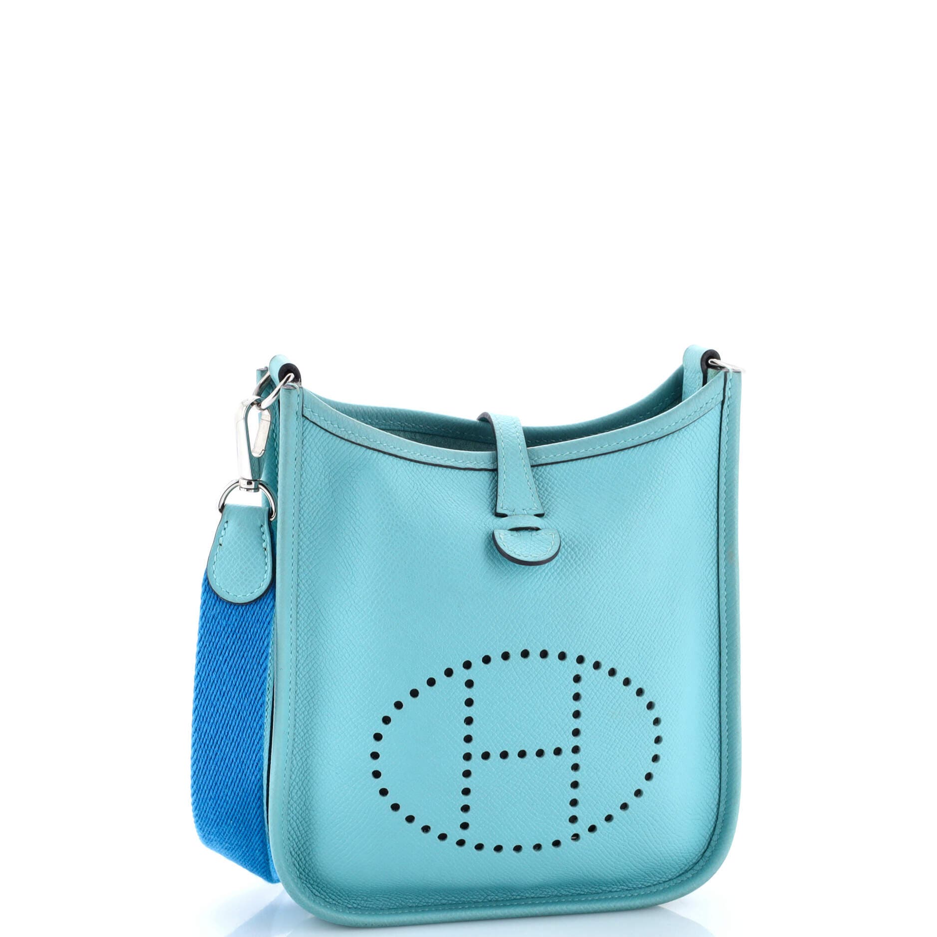 Pre-Owned Hermes Evelyne Bag Gen III Epsom TPM, Alternate, color, Bleu Atoll