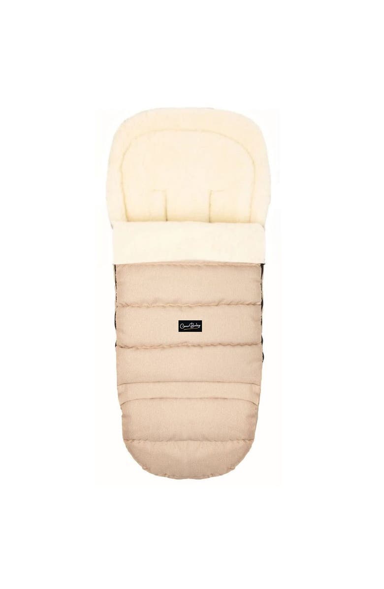 Cover Baby LLC Arctic Organic Wool Adjustable Footmuff, Alternate, color, Beige