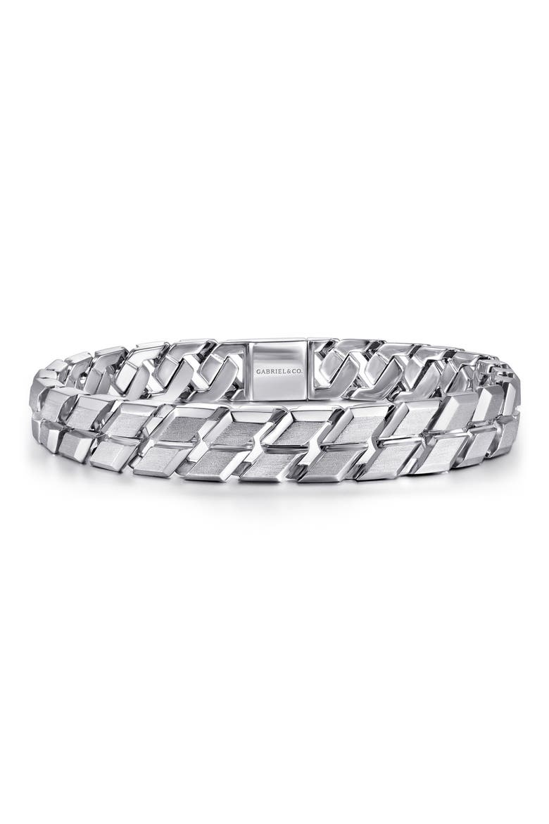 Men's Heritage Weave Sterling Silver Bracelet, Main, color, STERLING SILVER