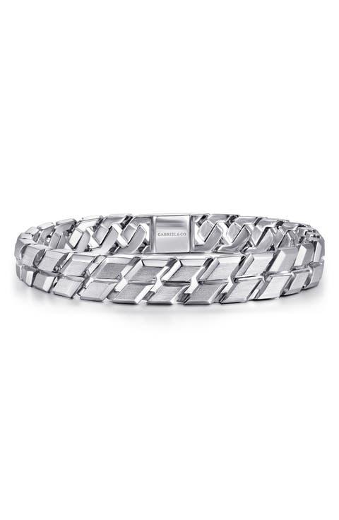 Men's Heritage Weave Sterling Silver Bracelet