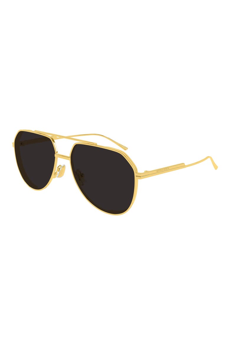 60mm Pilot Sunglasses, Alternate, color, GOLD/ GREY LENS