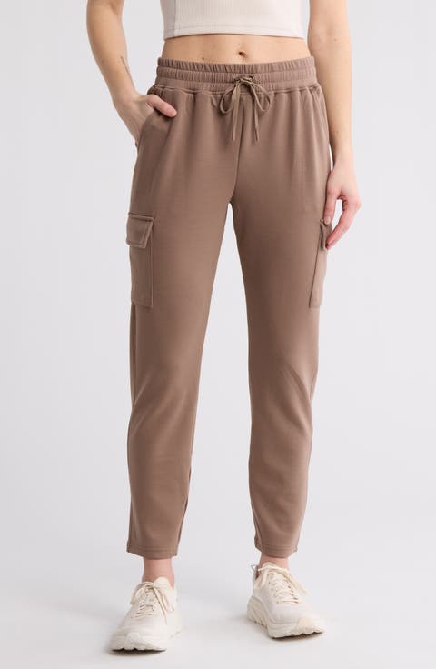 Tapered Scuba Knit Cargo Pants