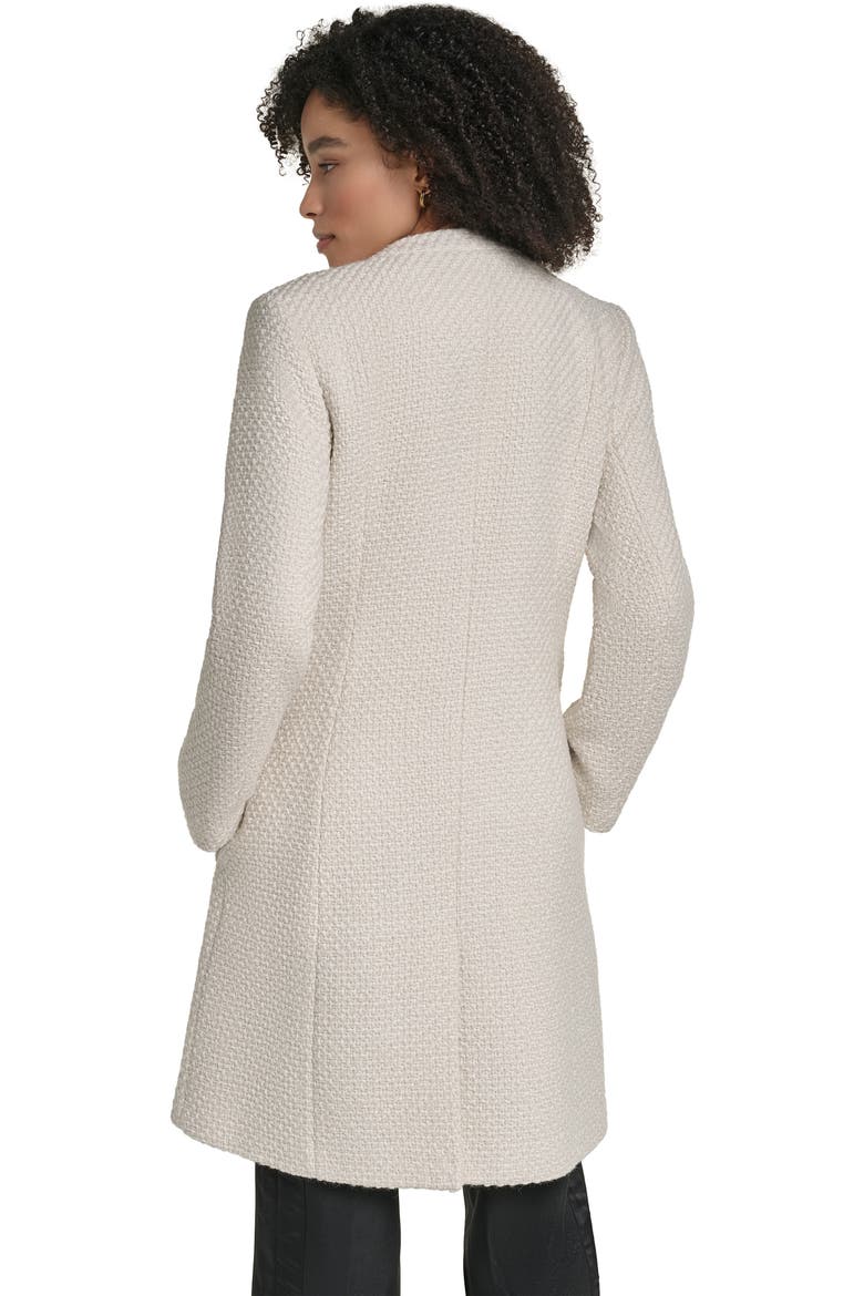 Collarless Wool Blend Coat, Alternate, color, IVORY