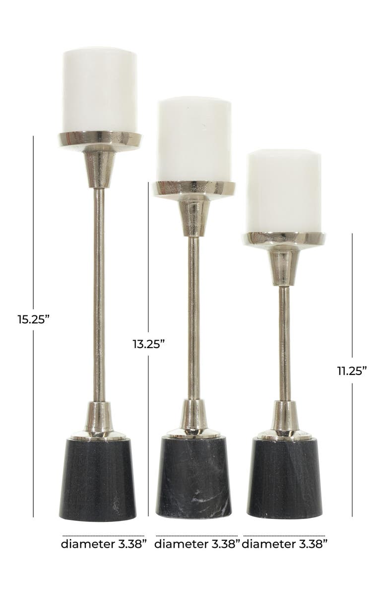 VIVIAN LUNE HOME Set of 3 Modern Candleholders, Alternate, color, 