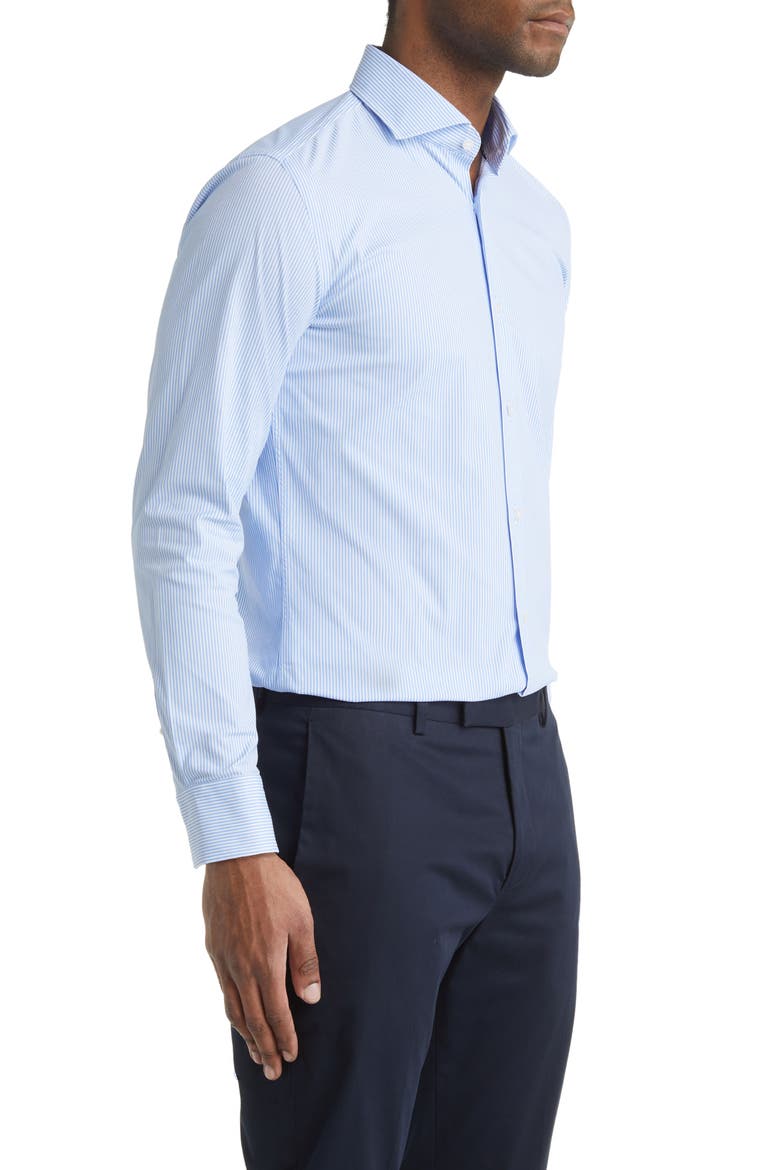 Hank Slim Fit Stretch Performance Dress Shirt, Alternate, color, LIGHT BLUE