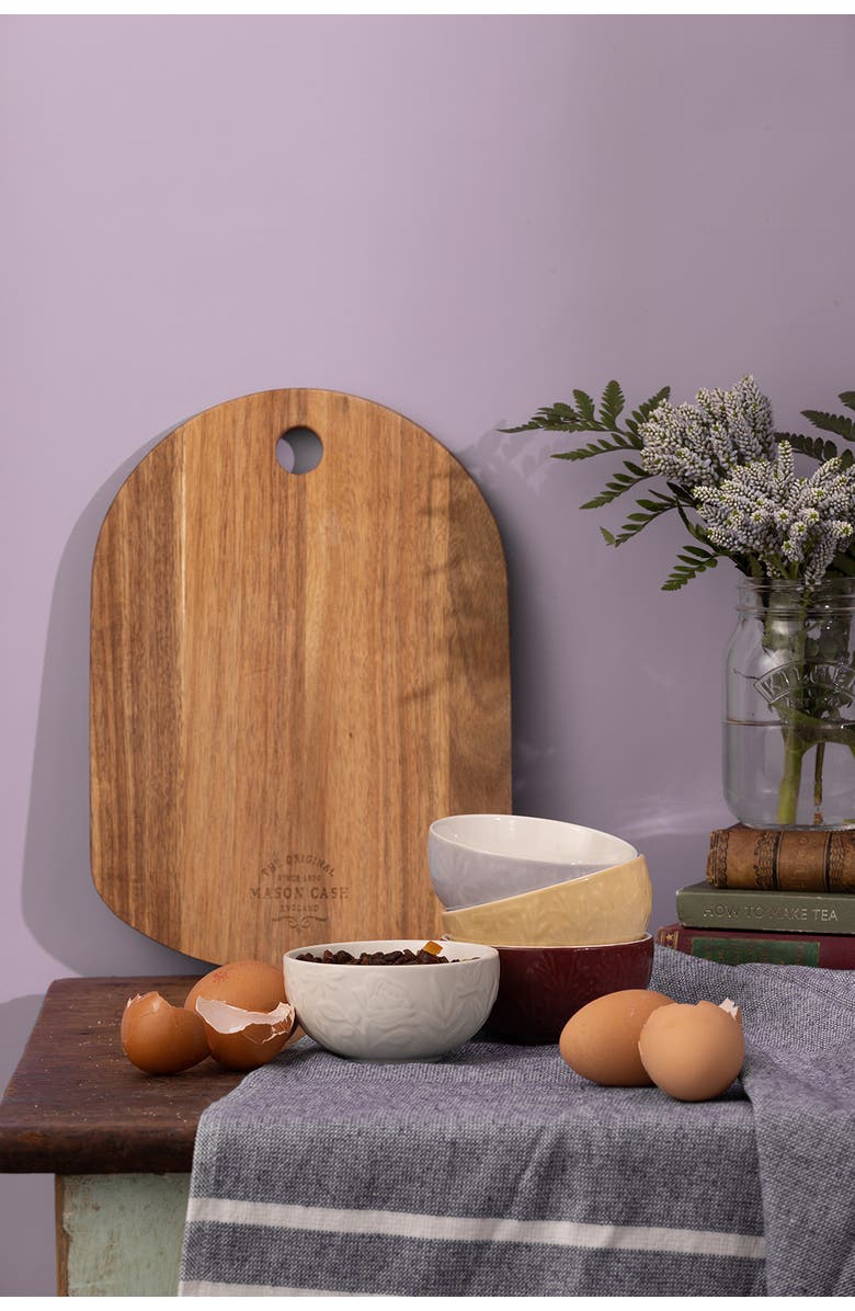 MASON CASH In the Meadow Mini Prep Bowls, Set of 4 Floral Stoneware Bowls, Alternate, color, 