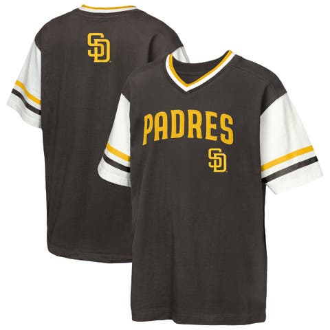 Youth Outerstuff  Brown San Diego Padres Big League Base Runner Ringer T-Shirt