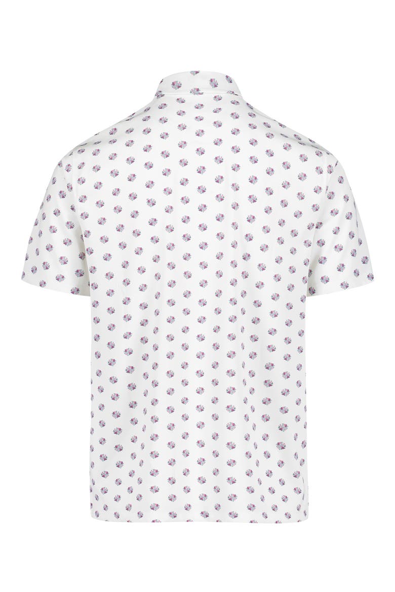 Floral Performance Polo, Alternate, color, BRIGHT WHITE