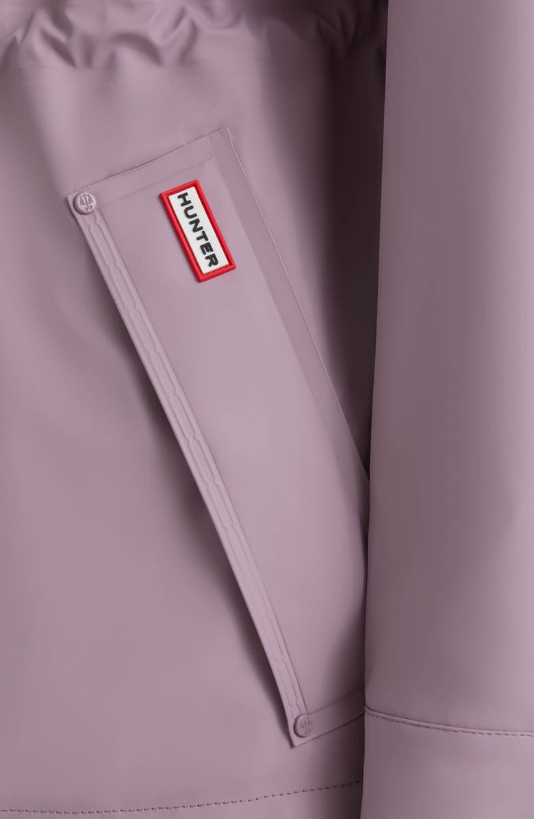 Hunter Abbey Short Rubberized Rain Jacket, Alternate, color, Dusty Lilac