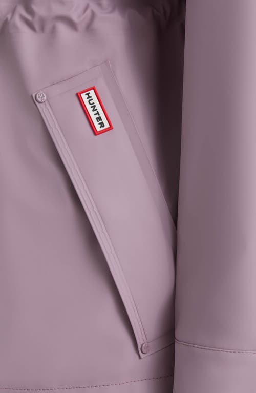Hunter Abbey Short Rubberized Rain Jacket In Purple