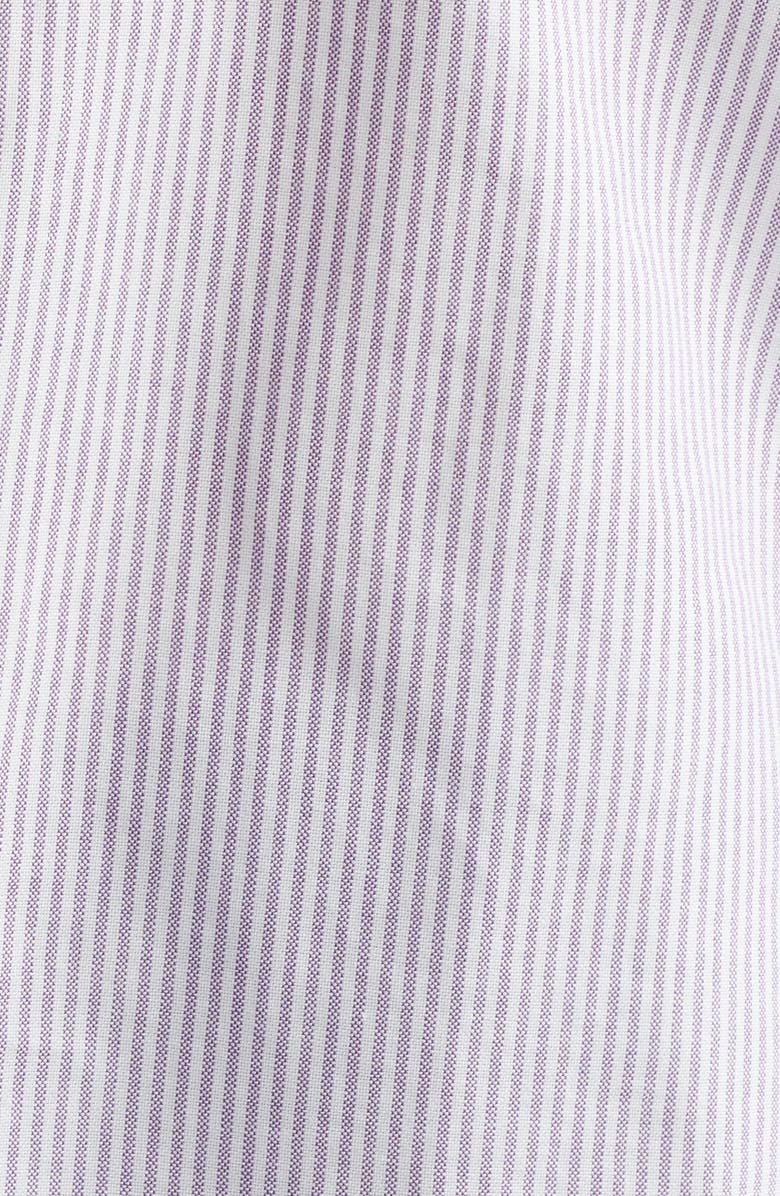 Corridor Stripe Cotton Button-Down Oxford Shirt, Alternate, color, Purple