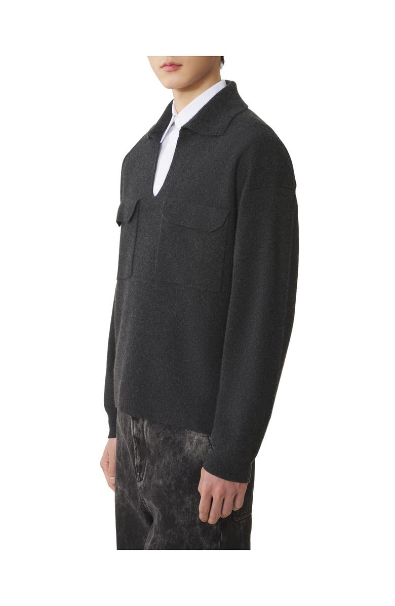 Lanvin Cashmere Polo, Alternate, color, Heather Grey