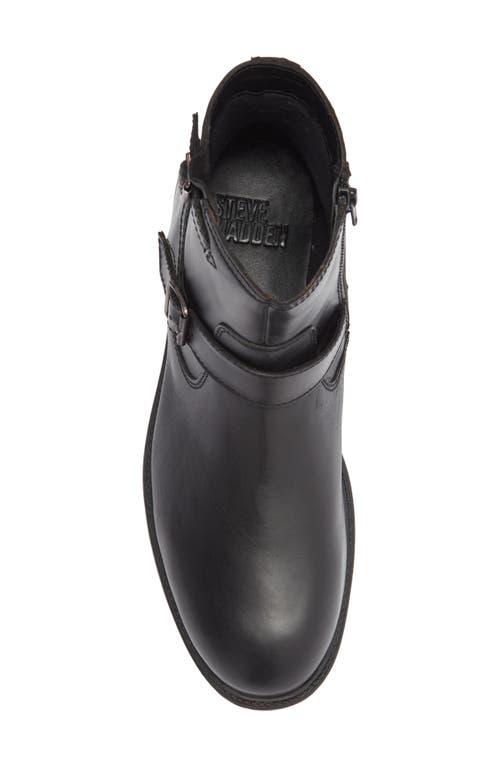 Steve Madden Lisbon Buckle Boot In Black