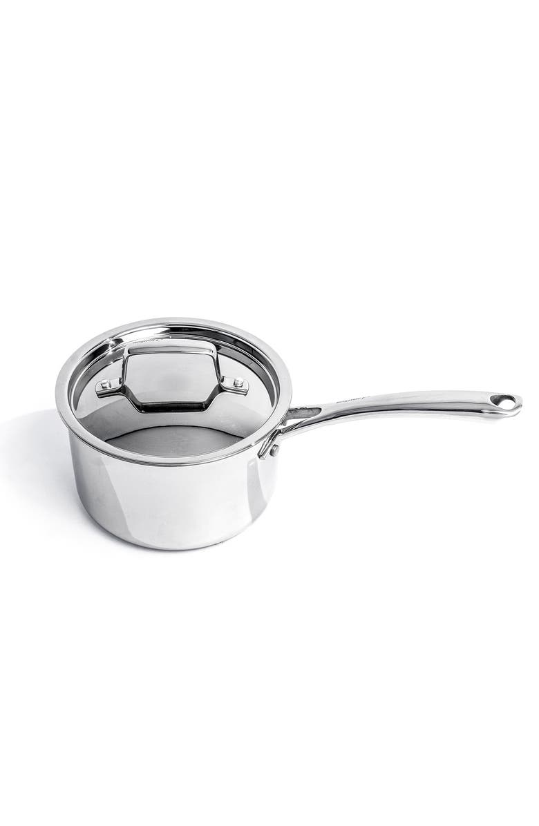 BergHOFF Professional Stainless Steel 10/18 Tri-Ply 3 Qt. Sauce Pan with Lid, Alternate, color,