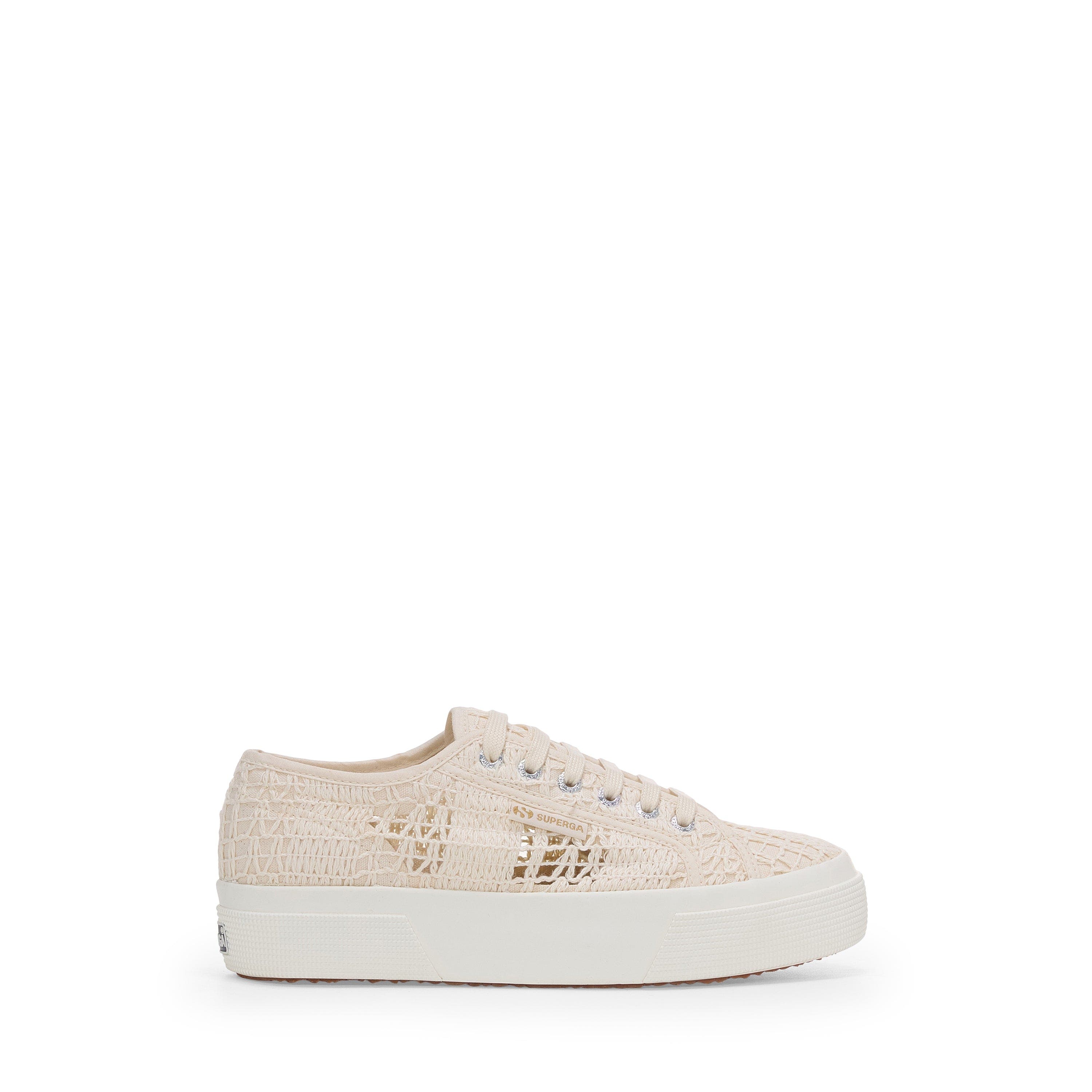 Superga 2740 Platform Crochet Sneakers, Main, color, Beige Raw Braid Avorio