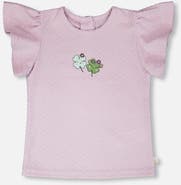 Deux par Deux Jersey Flutter Sleeves Clover T-Shirt