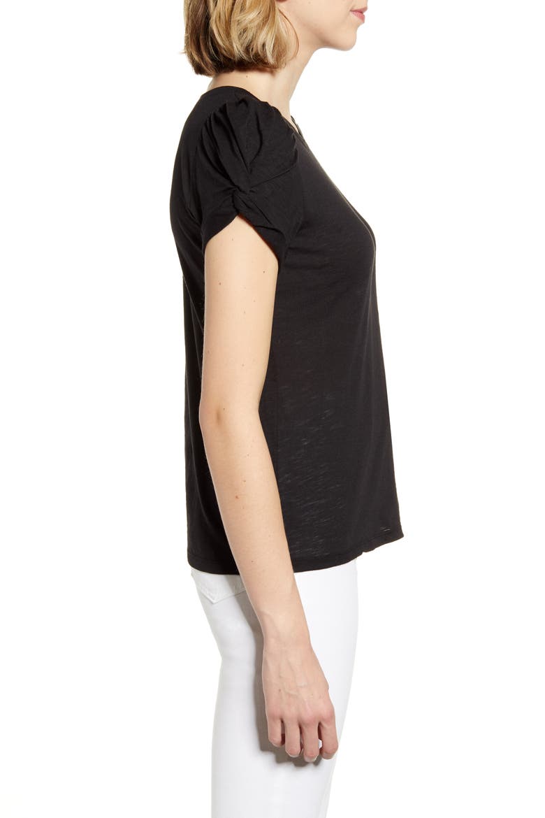 Puff Sleeve Top, Alternate, color, RICH BLACK