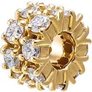 BY ADINA EDEN Lab Grown Diamond Rounded Rondelle Charm 14K