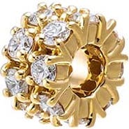 BY ADINA EDEN Lab Grown Diamond Rounded Rondelle Charm 14K