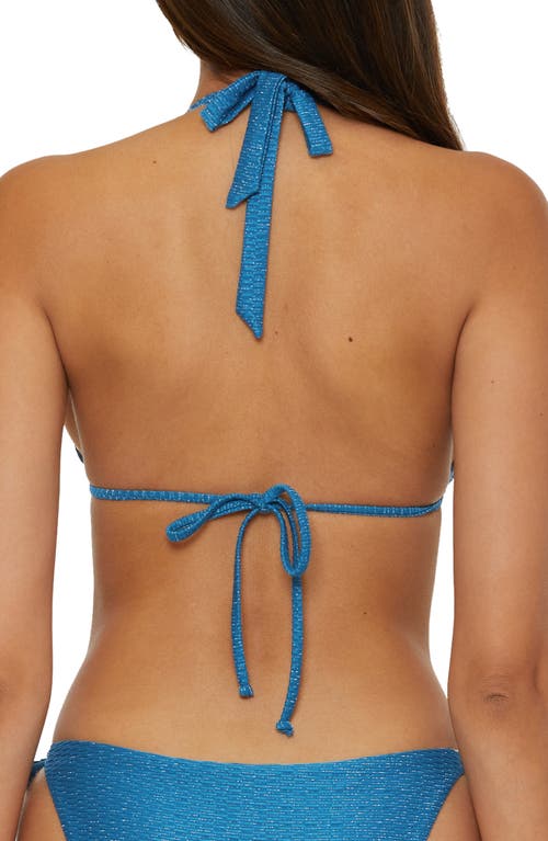 BECCA BECCA LUXE BUCKLE SHIMMER TRIANGLE BIKINI TOP
