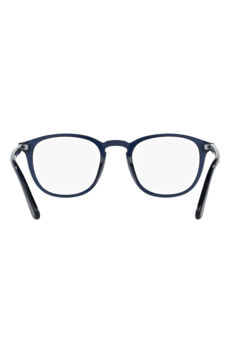 Persol 49mm Optical Glasses, Alternate, color, Trans Blue