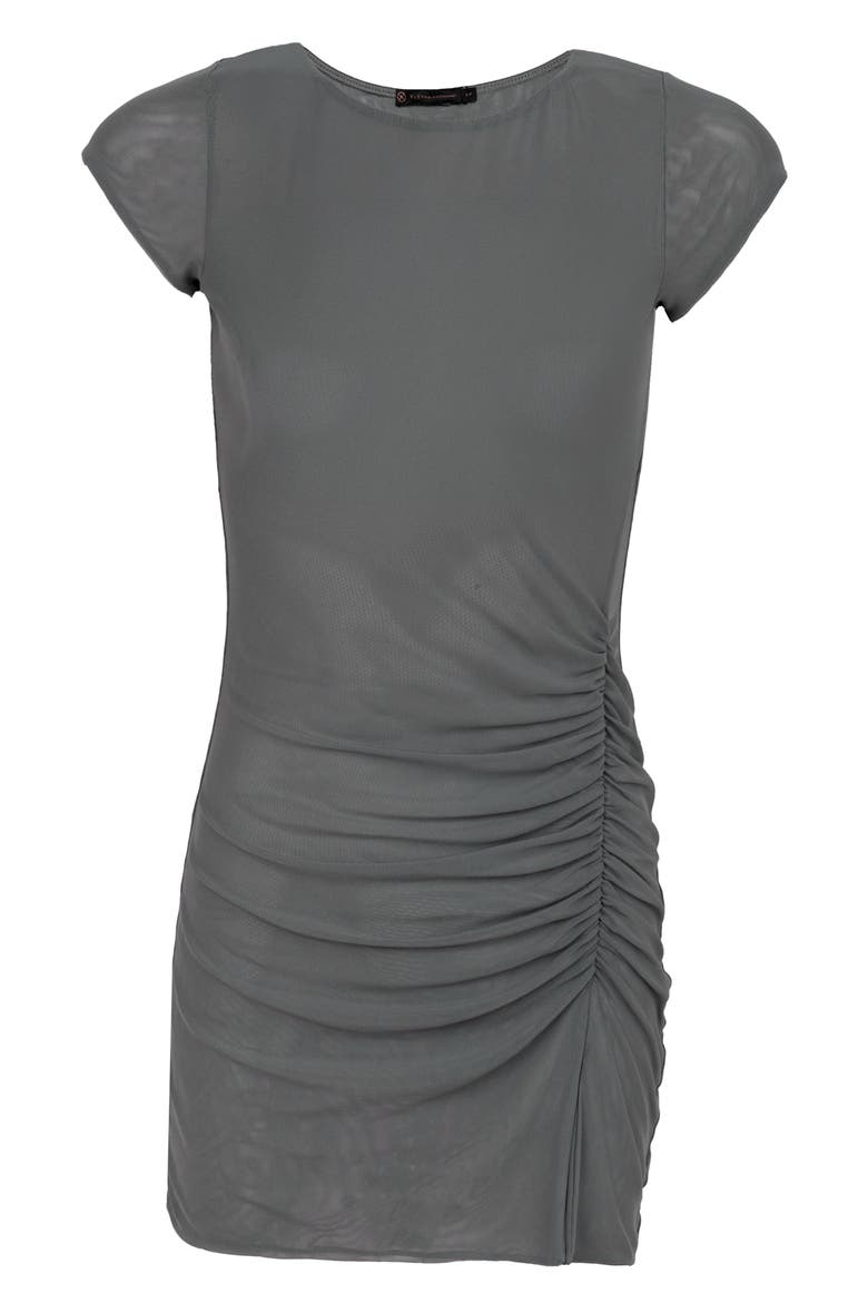 Sui Mesh Cover-Up Dress, Main, color, GREY