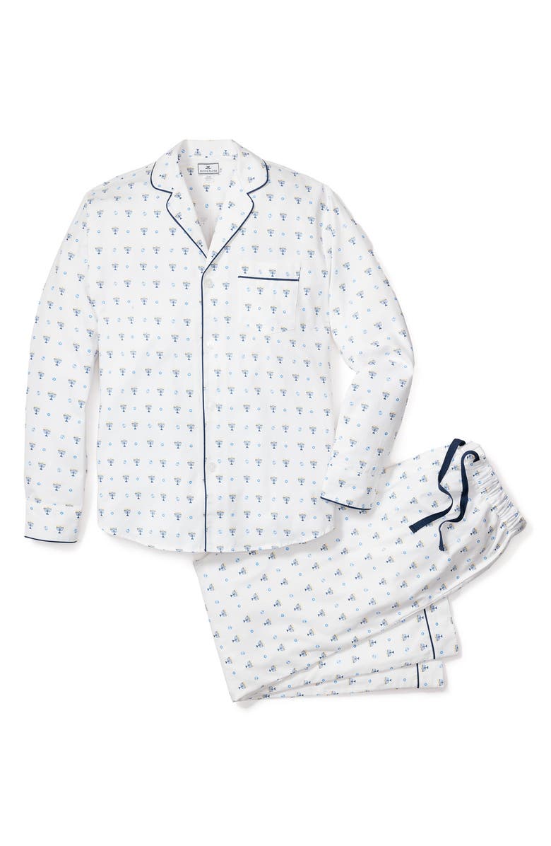 Petite Plume Hanukkah Print Cotton Twill Pajamas, Alternate, color, 