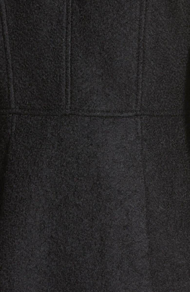 GUESS Double Breasted Bouclé Cutaway Coat, Alternate, color, 