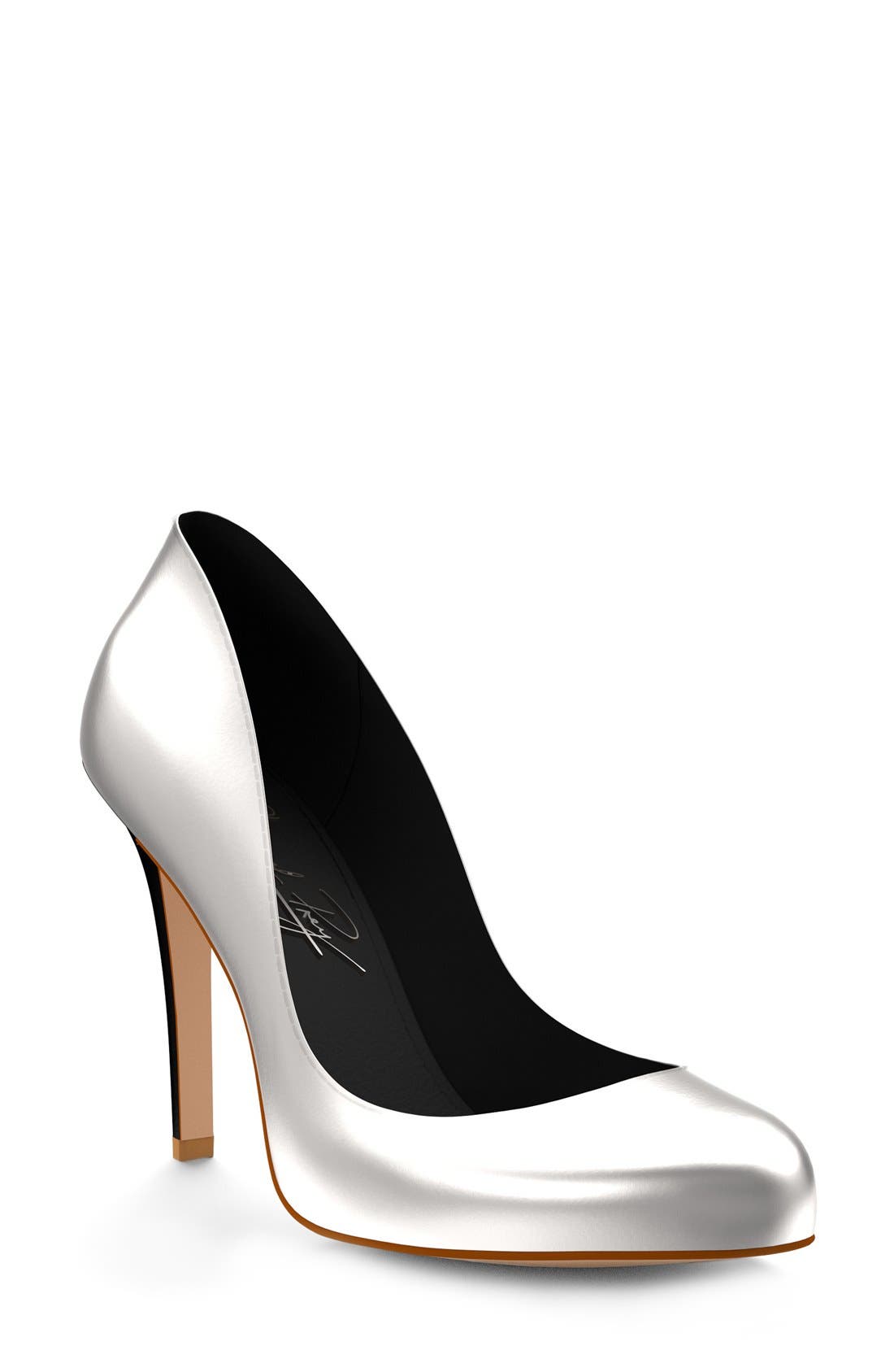 Shoes of Prey Round Toe Metallic  Pump, Main, color, 