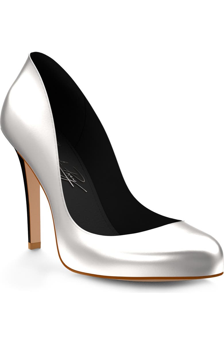 Shoes of Prey Round Toe Metallic Pump, Main, color,